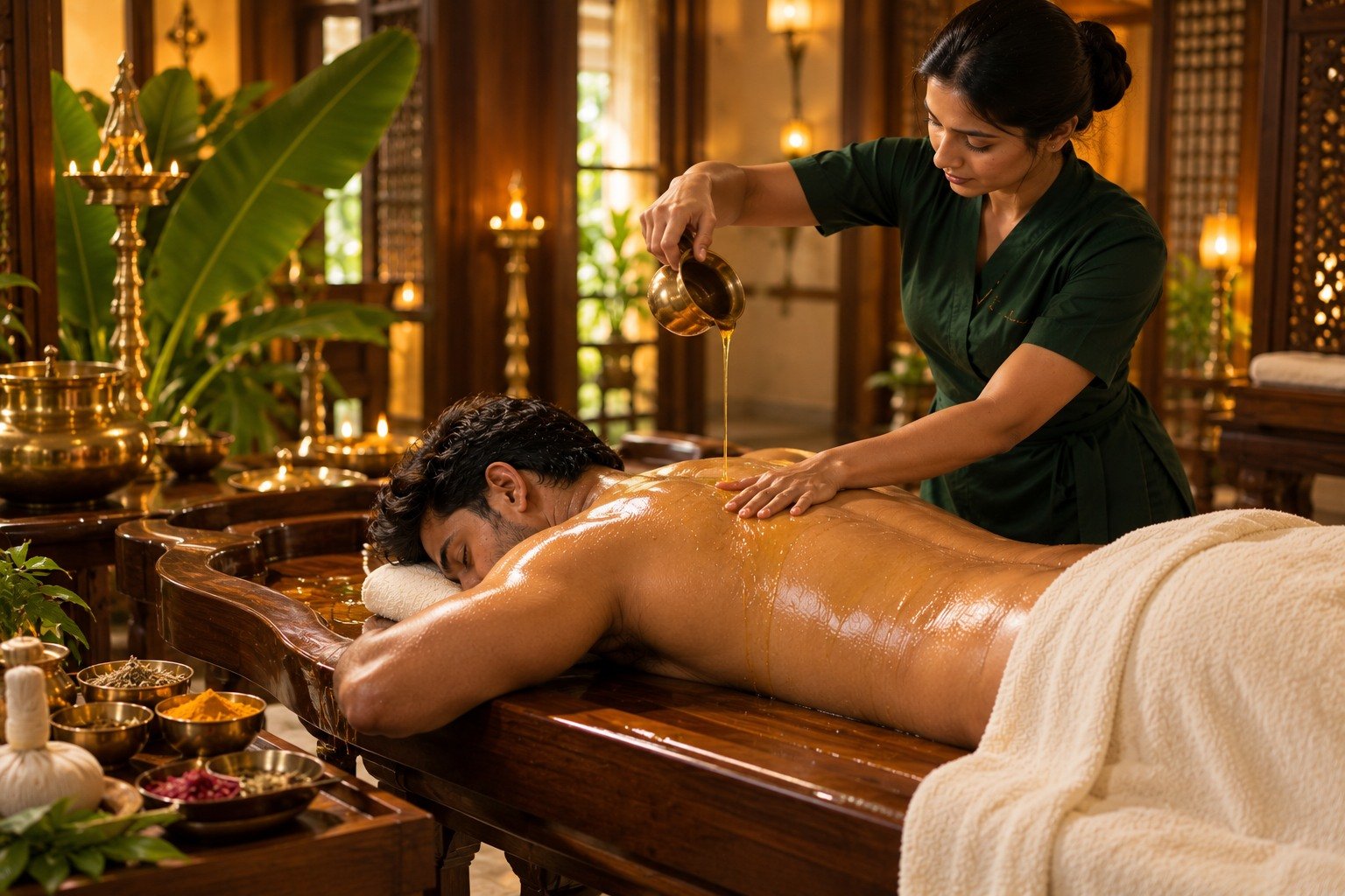 Abhyanga Ayurvedic oil massage at Anant Spa